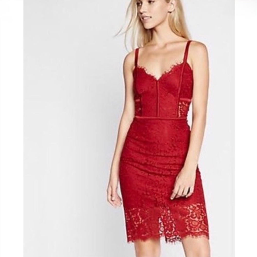 Express Lace Midi Dress